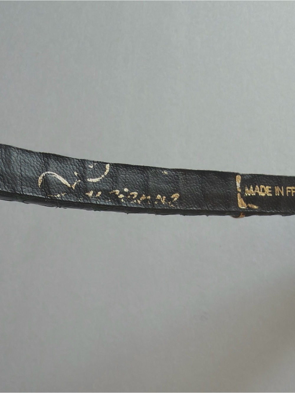VINTAGE Lucienne & Depose 80s textured reptile skin pattern Belt - Picture 9 of 11